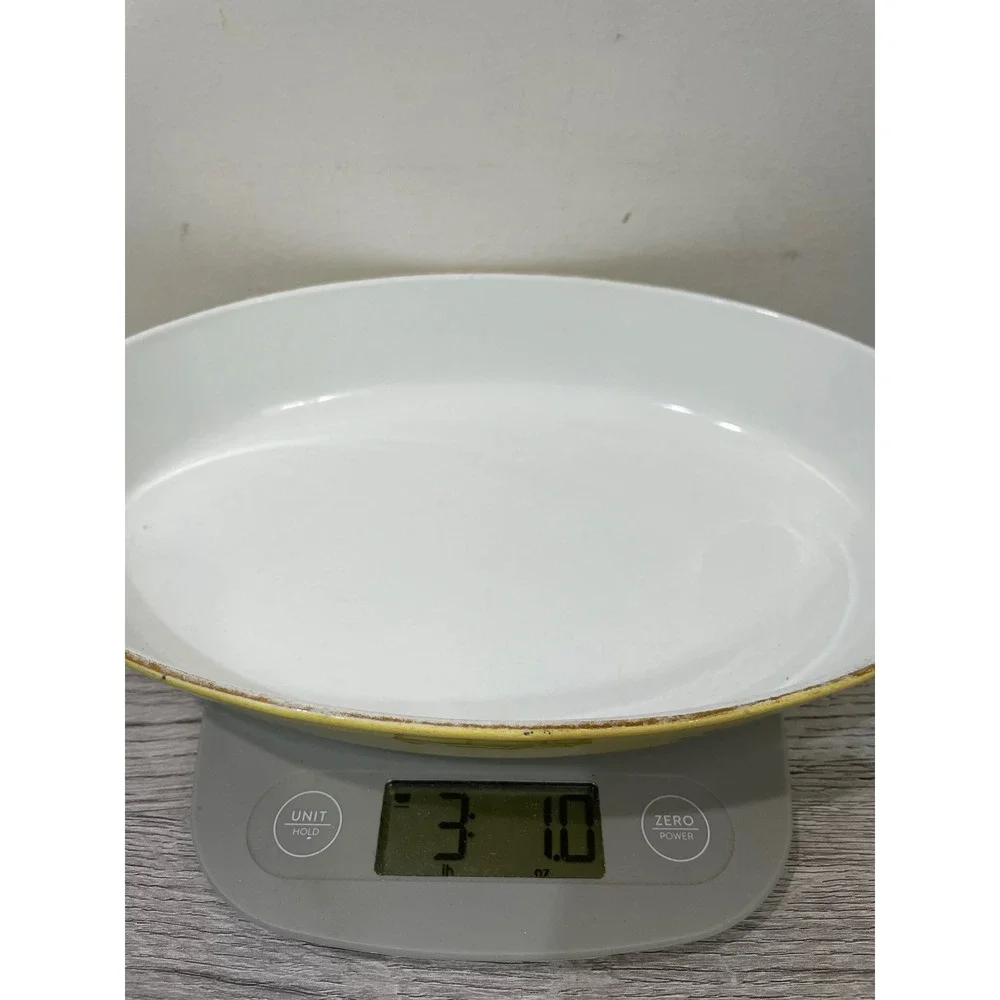 DRU Holland Yellow Enamel Cast Iron Oval Au Gratin Baking Dish 415526 Tulip